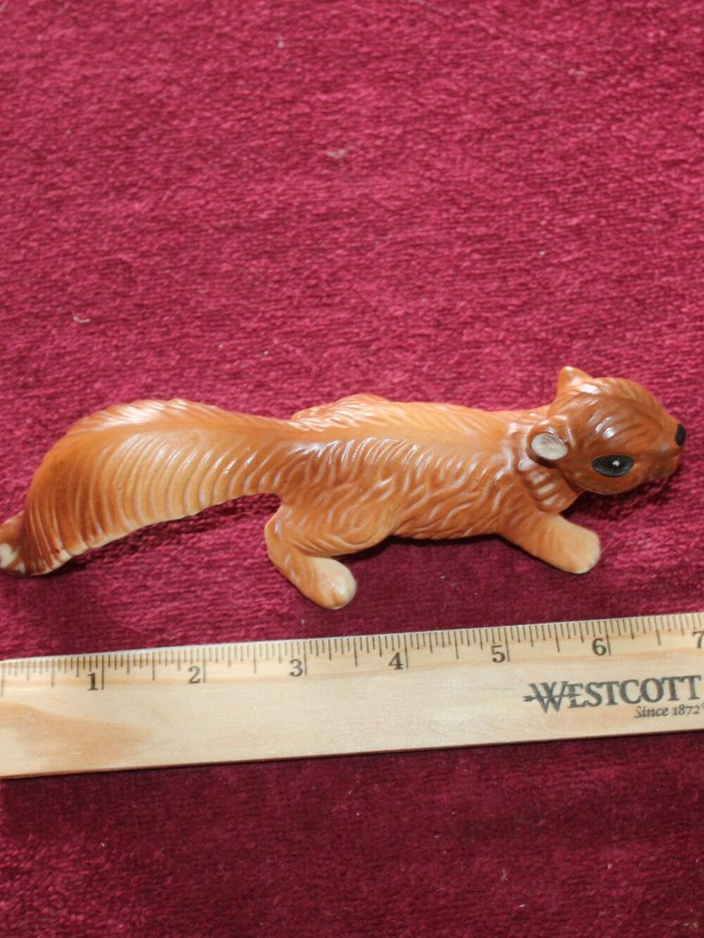 Vintage ceramic/obisque wall-climbing squirrel figurine made in Japan